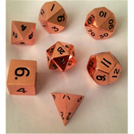 TOYS4.0 16 mm. Copper Metal Dice Set - Copper - 16 mm. TO3779016